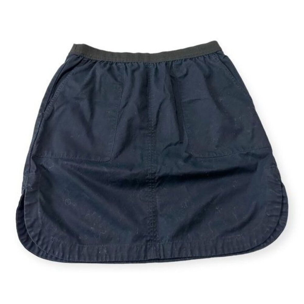 Gap Navy Blue Cotton Pull on Tailored pencil skirt, Size L